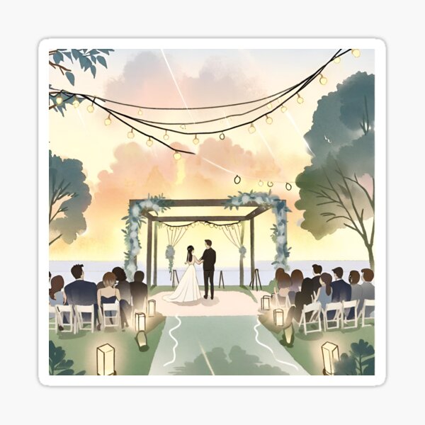 Item preview, Romantic Sunset Wedding  designed and sold by woohoohoo.