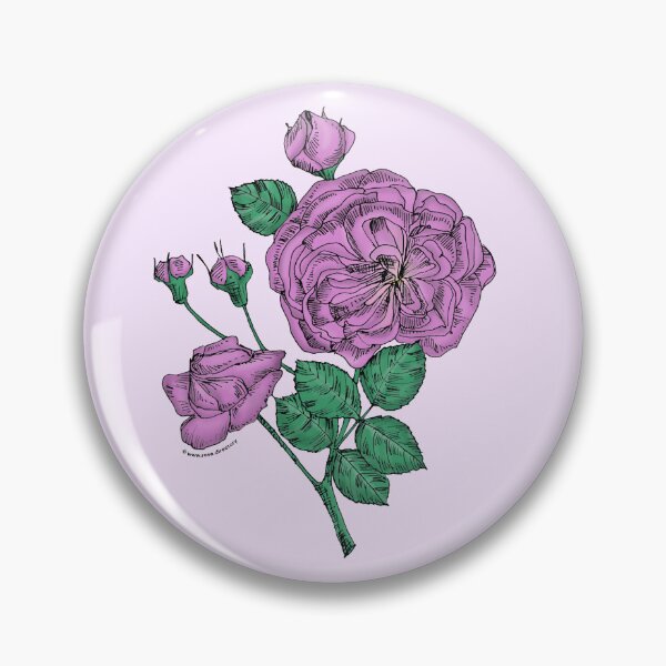 Item preview, Purple Rosette Rose Bloom Semi-Double 8-15 Petals In 2 Rows designed and sold by Rachael Taylor.