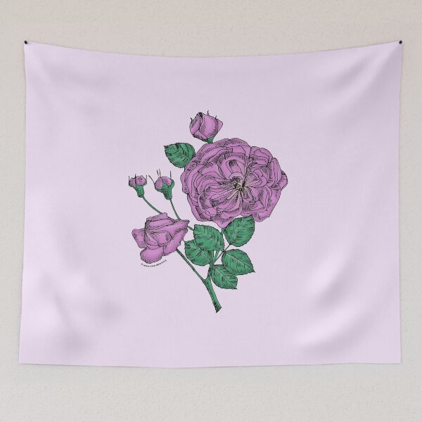 Item preview, Purple Rosette Rose Bloom Semi-Double 8-15 Petals In 2 Rows designed and sold by Rachael Taylor.