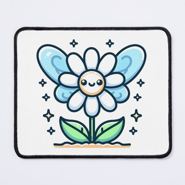 Item preview, Kawaii Flower With Butterfly Wings designed and sold by CanvasCutie.