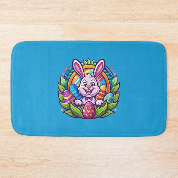 Item preview, Cute Easter Bunny with Colorful Eggs designed and sold by TipTop GFX.