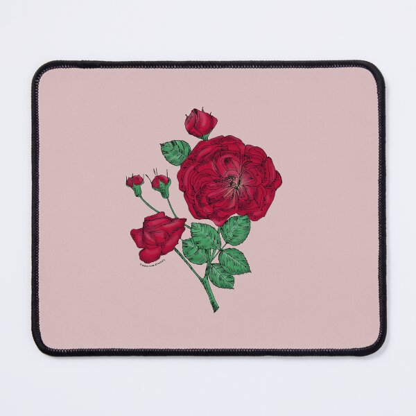 Item preview, Dark Red Rosette Rose Bloom Semi-Double 8-15 Petals In 2 Rows designed and sold by Rachael Taylor.