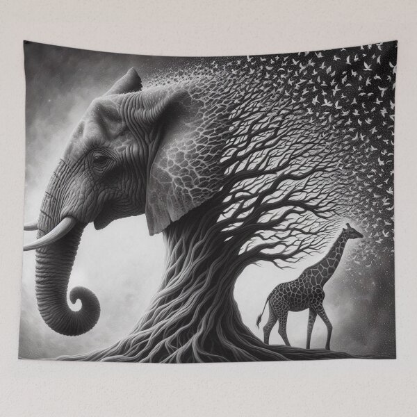 Item preview, Árbol elefante con jirafa. designed and sold by TheOrderedBox.