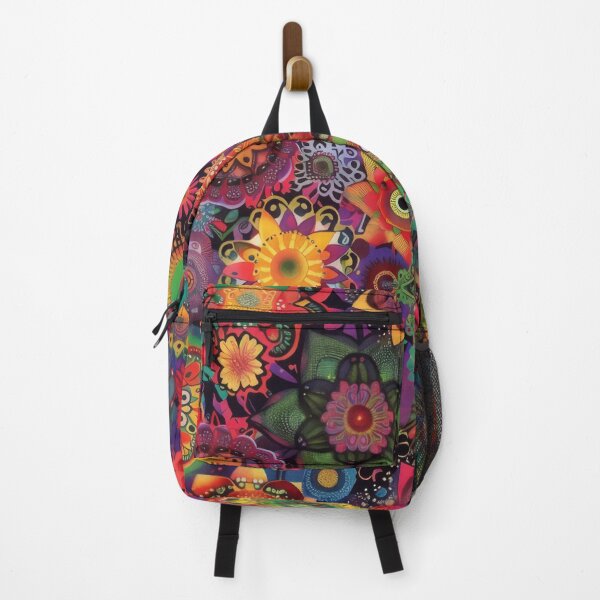 Item preview, A colorful, psychedelic bohemian pattern with intricate mandala designs and floral motifs. designed and sold by PrettyPinkSkies.