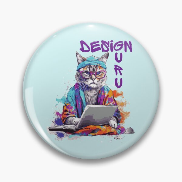 Item preview,  Blue Colorful  design guru cat   ver1  designed and sold by CosmicNook1.