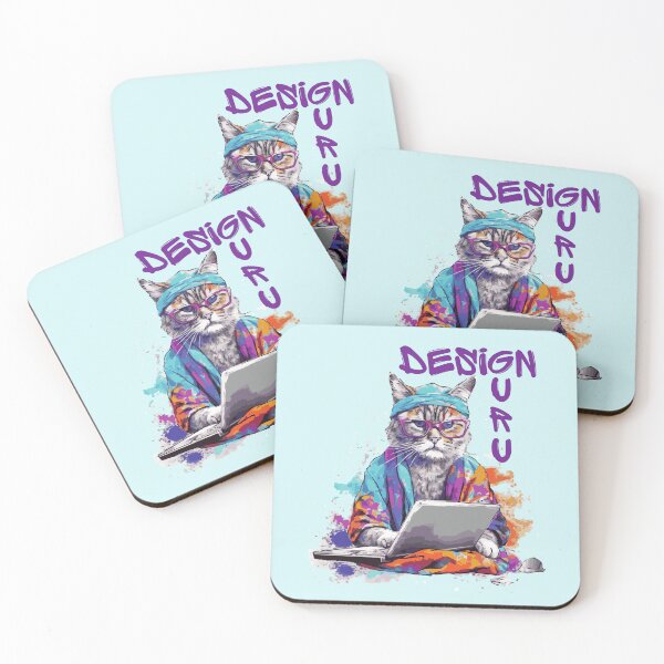 Item preview,  Blue Colorful  design guru cat   ver1  designed and sold by CosmicNook1.