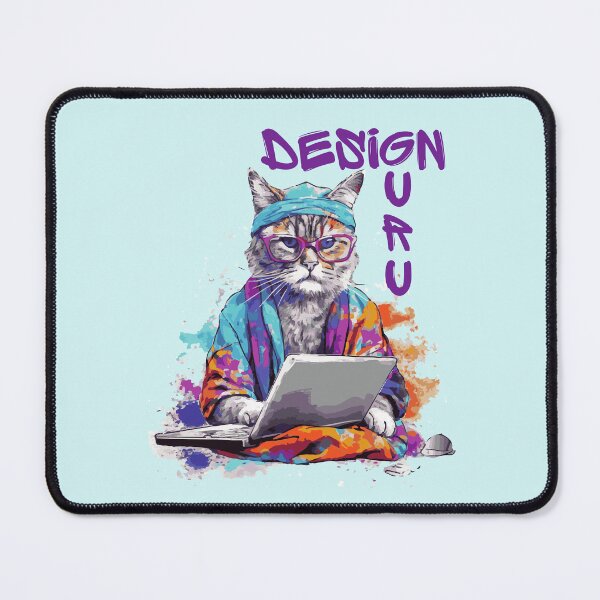 Item preview,  Blue Colorful  design guru cat   ver1  designed and sold by CosmicNook1.
