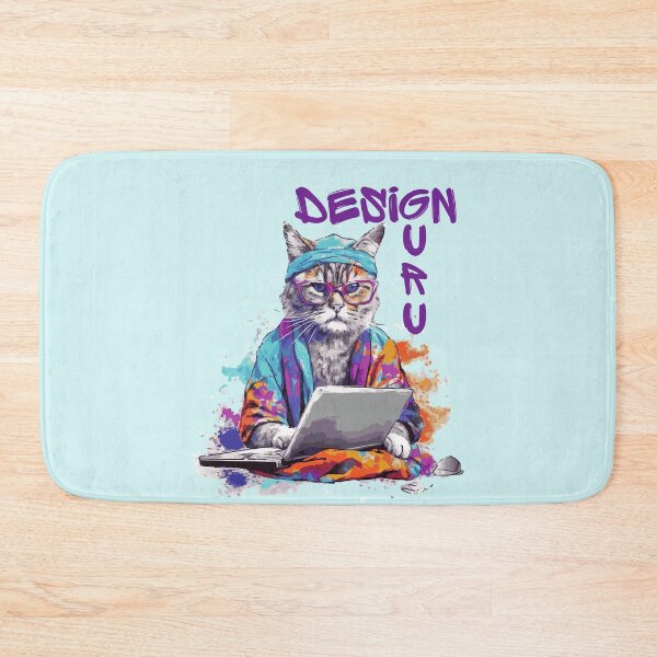 Item preview,  Blue Colorful  design guru cat   ver1  designed and sold by CosmicNook1.