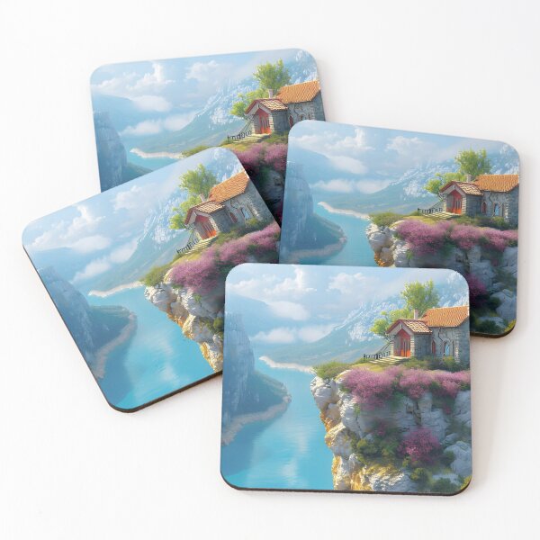 Item preview, Secluded house on a cliff overlooking a river designed and sold by Artessie.