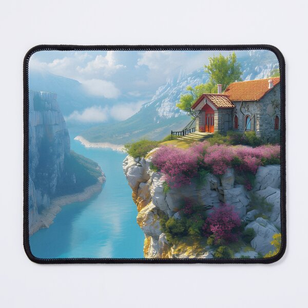 Item preview, Secluded house on a cliff overlooking a river designed and sold by Artessie.