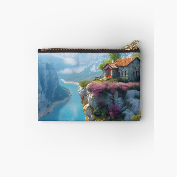 Item preview, Secluded house on a cliff overlooking a river designed and sold by Artessie.