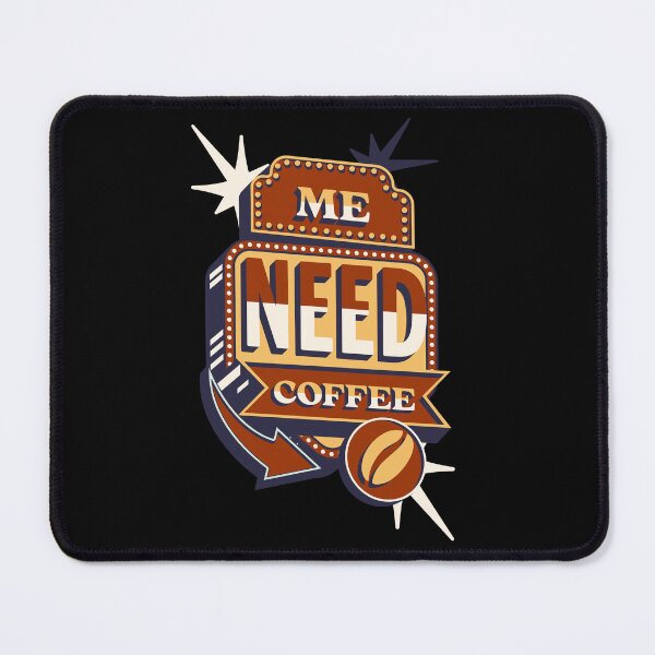 Item preview, Me Need Coffee 50's Retro Neon Sign designed and sold by PG Illustration.