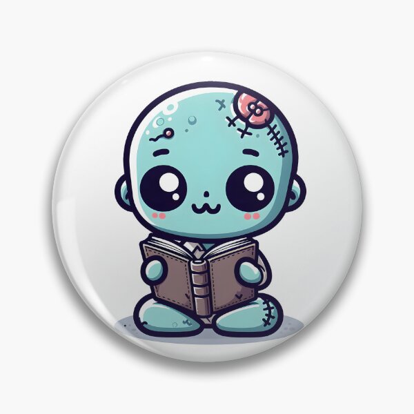 Item preview, Kawaii Gentle Zombie With Book designed and sold by CanvasCutie.