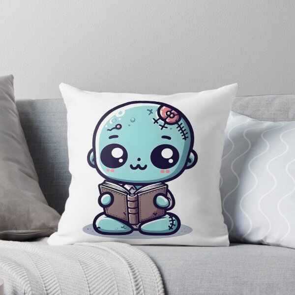 Item preview, Kawaii Gentle Zombie With Book designed and sold by CanvasCutie.
