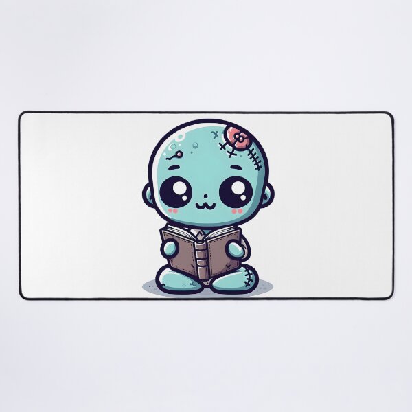 Item preview, Kawaii Gentle Zombie With Book designed and sold by CanvasCutie.