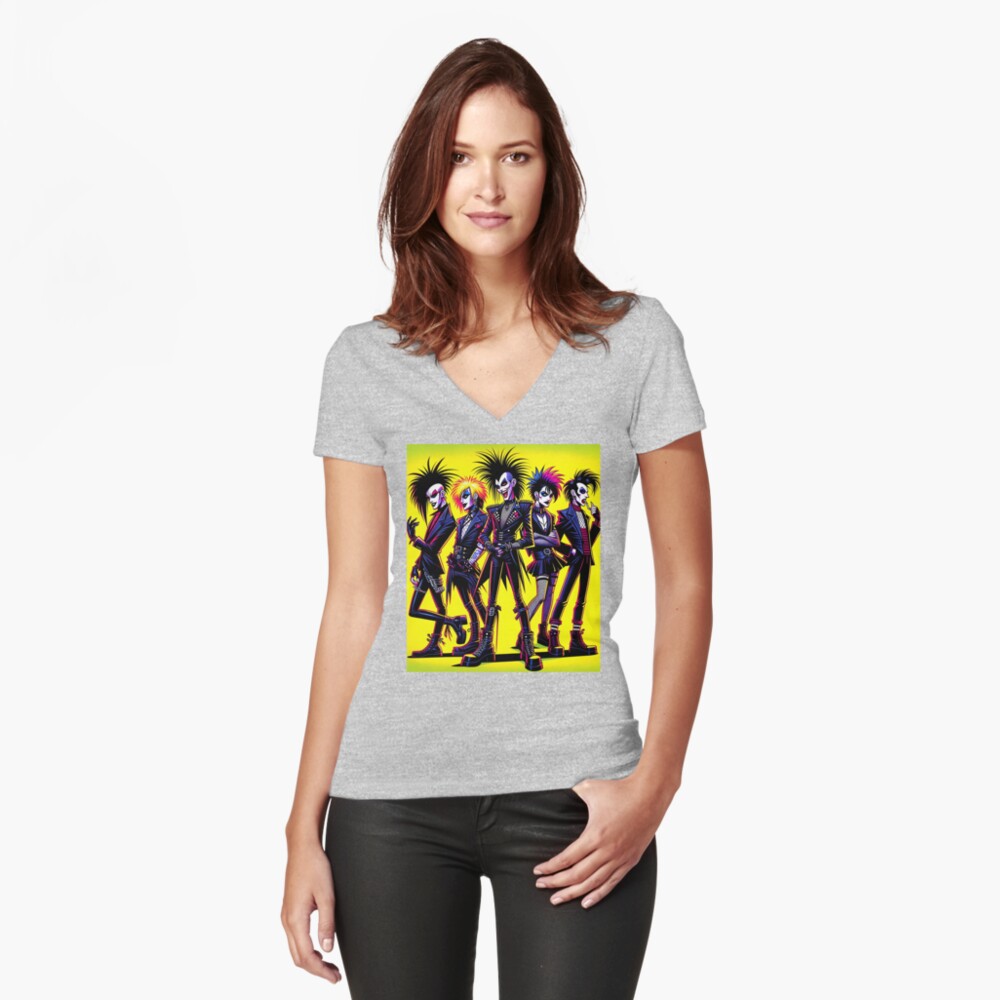 Item preview, Fitted V-Neck T-Shirt designed and sold by Sovietmovies.