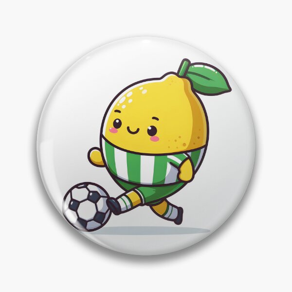 Item preview, Kawaii Lemon In A Soccer Jersey Playing Soccer designed and sold by CanvasCutie.