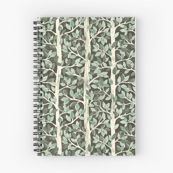 Item preview, Neutral Sage and Olive Green Forest Block Print Inspired Pattern designed and sold by micklyn.