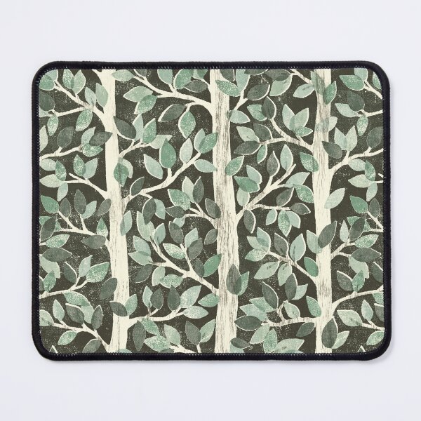 Item preview, Neutral Sage and Olive Green Forest Block Print Inspired Pattern designed and sold by micklyn.