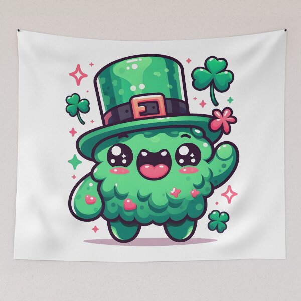 Item preview, Kawaii Monster: Four-Leaf Clover designed and sold by CanvasCutie.