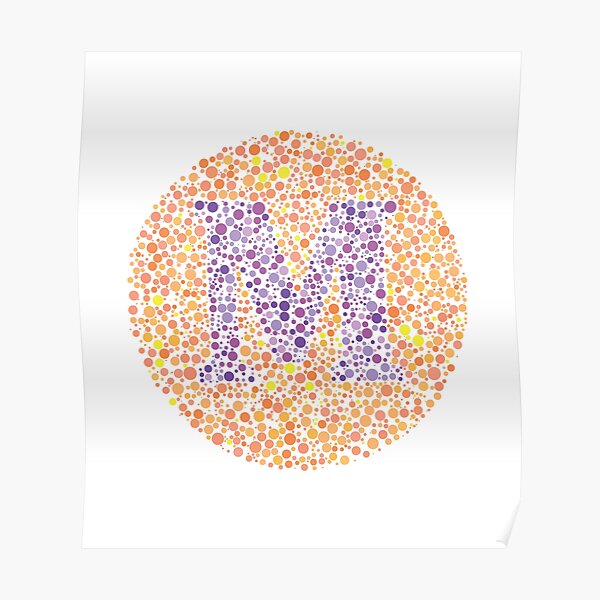 Letra de prueba de ojo "M" Póster