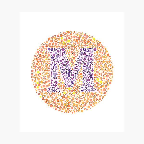 Letra de prueba de ojo "M" Lámina fotográfica