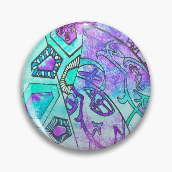 Item preview, Textured Purple and Turquoise Arabian Oasis designed and sold by VariARTyPrints.