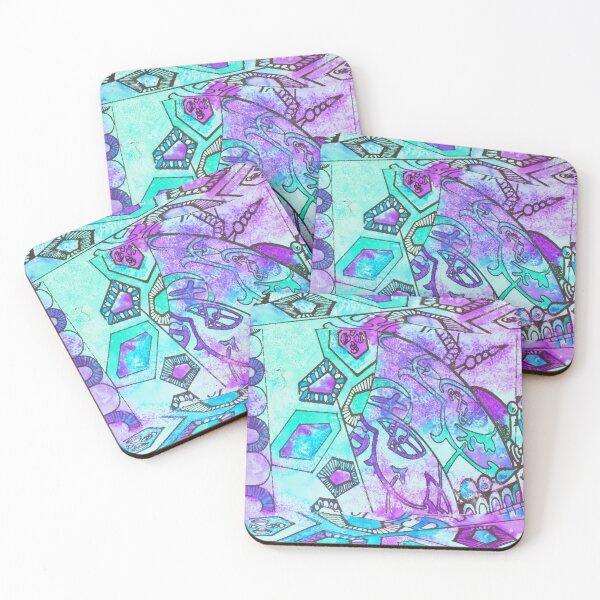 Item preview, Textured Purple and Turquoise Arabian Oasis designed and sold by VariARTyPrints.