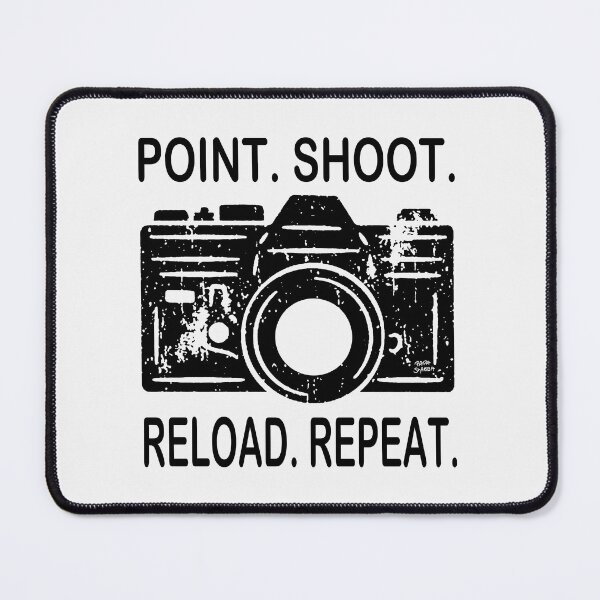 Item preview, Point Shoot Reload Repeat; Photographer; designed and sold by StickerApe.