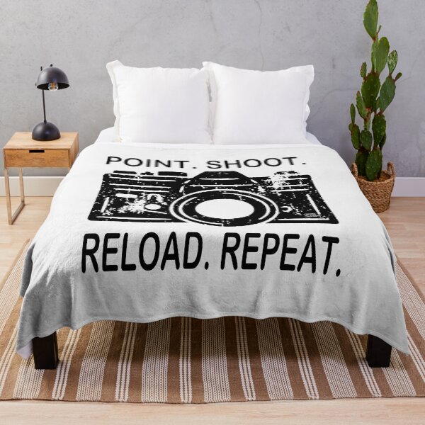 Item preview, Point Shoot Reload Repeat; Photographer; designed and sold by StickerApe.