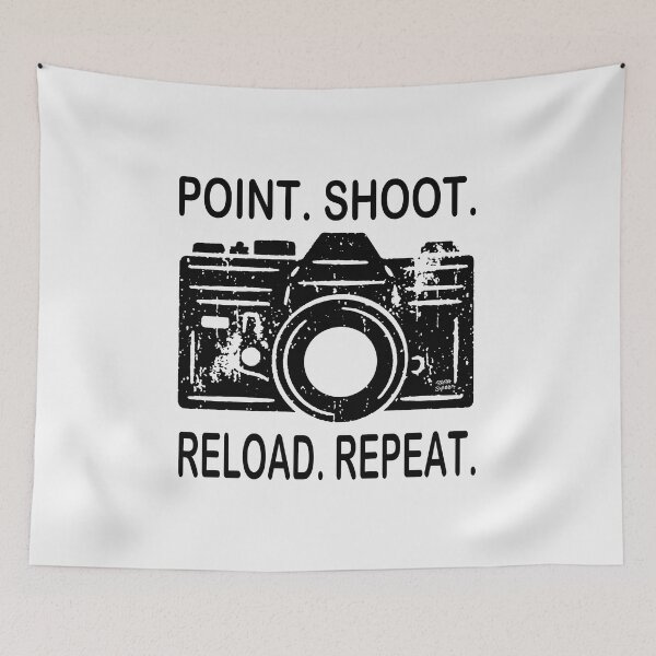 Item preview, Point Shoot Reload Repeat; Photographer; designed and sold by StickerApe.