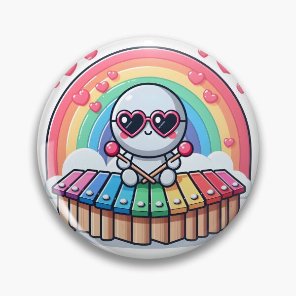 Item preview, Kawaii Xylophonist With Heart-Shaped Sunglasses designed and sold by CanvasCutie.
