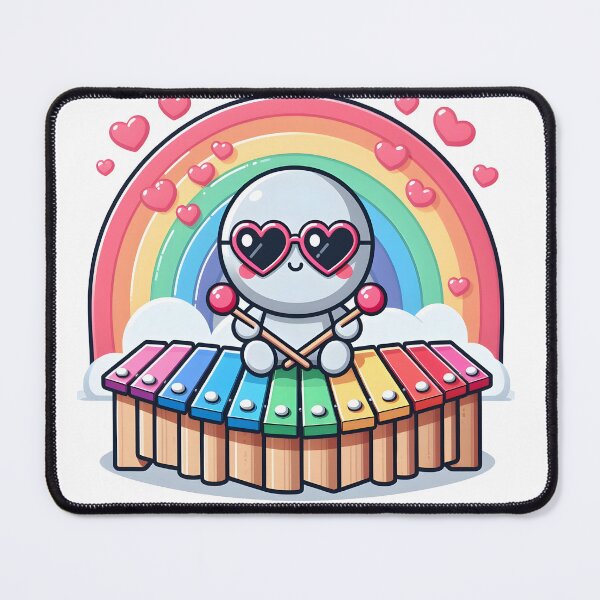 Item preview, Kawaii Xylophonist With Heart-Shaped Sunglasses designed and sold by CanvasCutie.