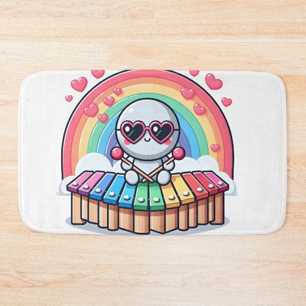Item preview, Kawaii Xylophonist With Heart-Shaped Sunglasses designed and sold by CanvasCutie.