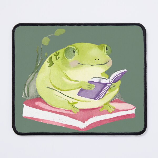 Item preview, Cute Watercolor Frog Reading a Book  designed and sold by FarmOfCuties.