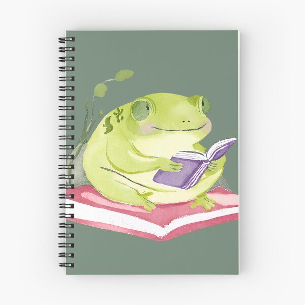 Item preview, Cute Watercolor Frog Reading a Book  designed and sold by FarmOfCuties.