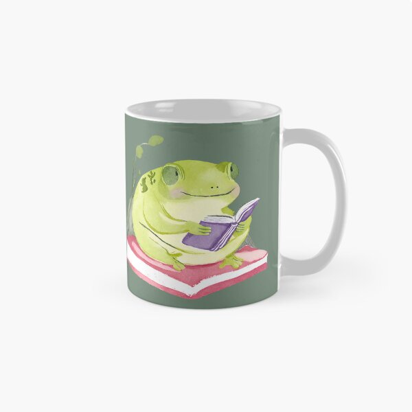 Item preview, Cute Watercolor Frog Reading a Book  designed and sold by FarmOfCuties.