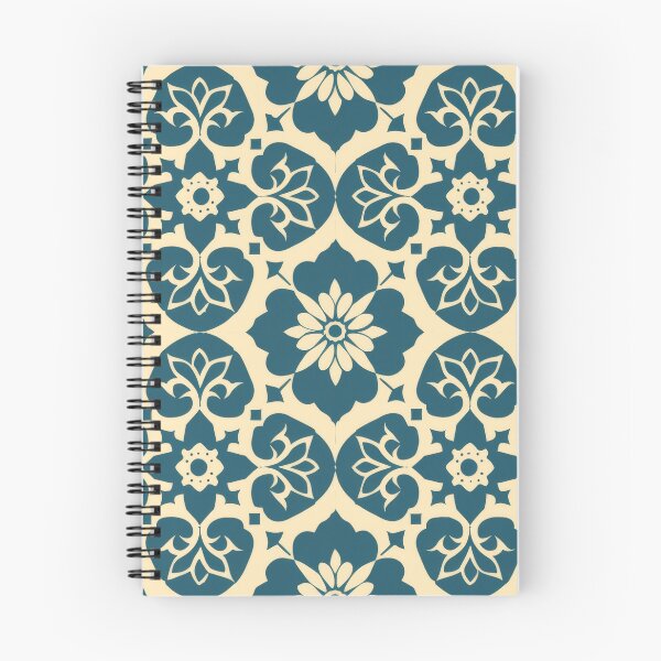 Item preview, Navy Blue and Ivory Ornamental Tile Design designed and sold by ImagineCorner.