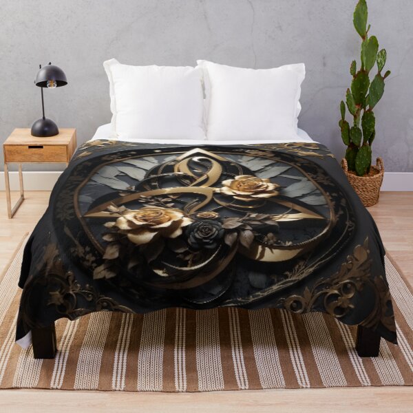 Item preview, Divine Feminine Triquetra: Black and Gold Rose Design for Mother's Day designed and sold by LaLi-Designs.
