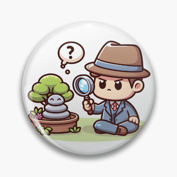 Item preview, Kawaii Detective: Magnifying Glass Zen Garden designed and sold by CanvasCutie.