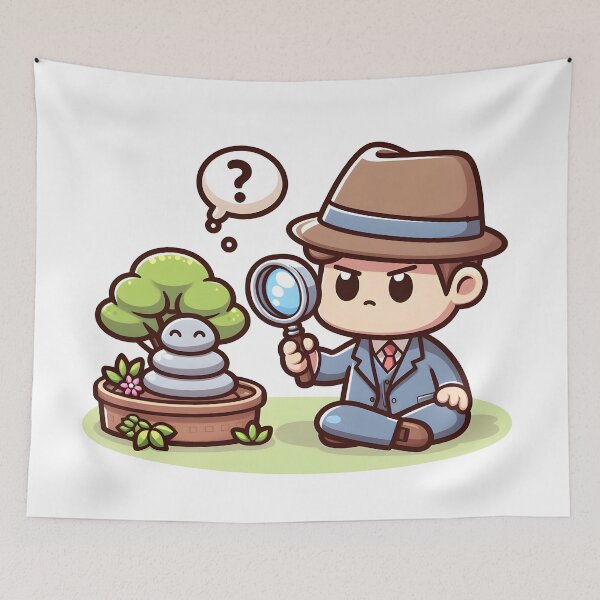 Item preview, Kawaii Detective: Magnifying Glass Zen Garden designed and sold by CanvasCutie.