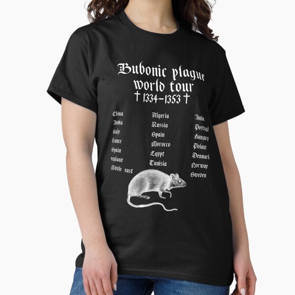 Item preview, Bubonic plague tour black shirt designed and sold by krisjj.