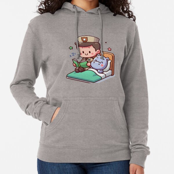Item preview, Kawaii Zookeeper Reading Bedtime Stories To A Sleepy Baby Hippo With A Bedtime Storybook designed and sold by CanvasCutie.