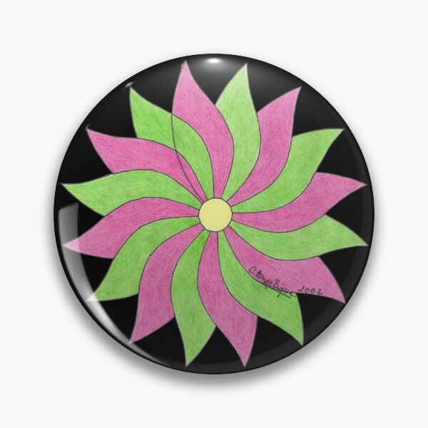 Item preview, Zen Attitude, Pink and green flower rosette designed and sold by nounouangelique.