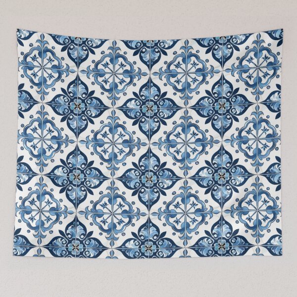 Item preview, Blue Azulejo Portuguese Tile Design designed and sold by ImagineCorner.