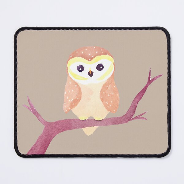 Item preview, Cute Watercolor Owl Sitting on a Branch designed and sold by FarmOfCuties.