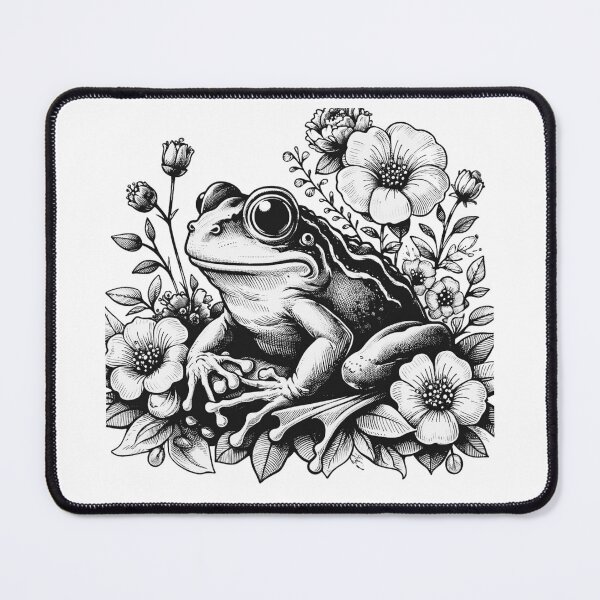 Item preview, Froggy Florals. designed and sold by Blink Art Studio.