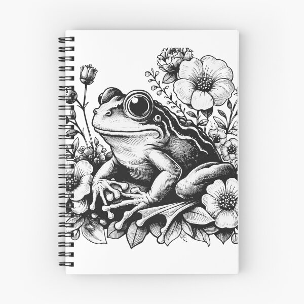 Item preview, Froggy Florals. designed and sold by Blink Art Studio.