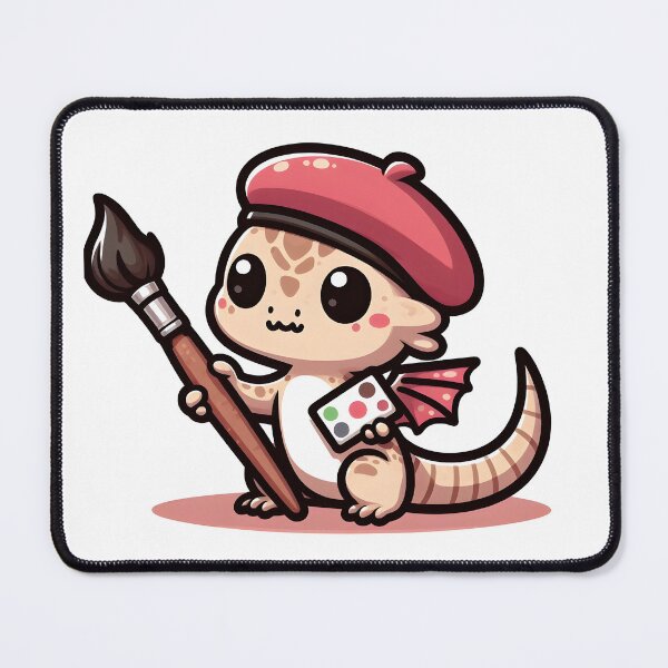 Item preview, Kawaii Tiny Basilisk With A Beret designed and sold by CanvasCutie.