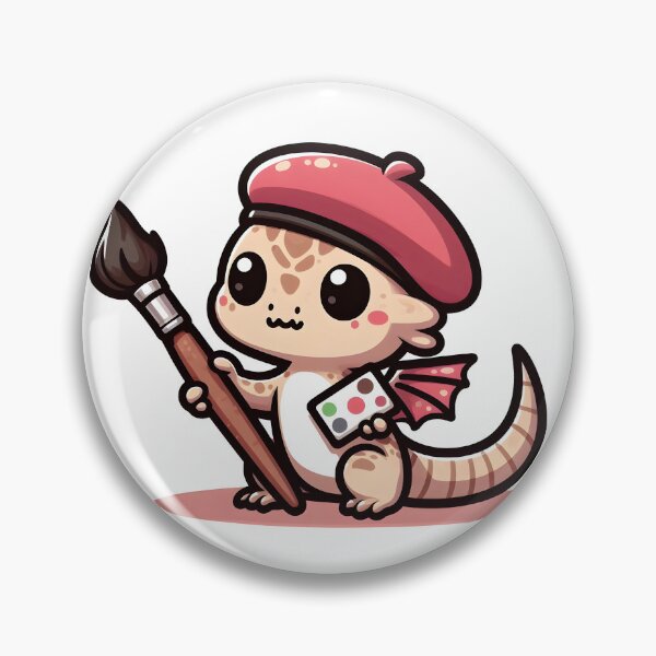 Item preview, Kawaii Tiny Basilisk With A Beret designed and sold by CanvasCutie.